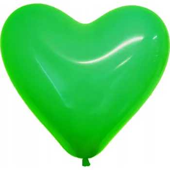 Balónek Latexové balónky ve tvaru SRDCE ZELENÉ 10 Ks