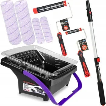 Malířská sada Blue Dolphin, 2x váleček 25 cm, 2x 10 cm, teleskopická tyč