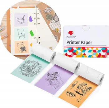 Příslušenství pro čtečku elektronické knihy Barevný samolepicí papír do Phomemo M02, 50 mm x 3,5 m, samolepky