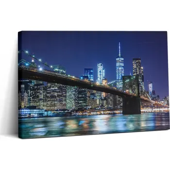 Obraz Fotoobraz Plátno Canvas Grafika do obývacího pokoje Most v noci 30x20 cm