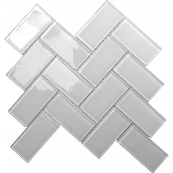 Obklad Skleněná mozaika Englass 30 x 30 cm bílá