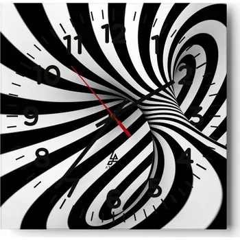 Hodiny Velké nástěnné hodiny 40x40 Abstrakce Skleněné tiché hodiny