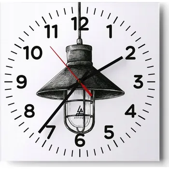 Hodiny Nástěnné hodiny do obýváku 40x40 Lampa Tiché hodiny na skle Stylové tiché