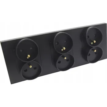 Elektrická zásuvka Elektrická Zásuvka zásuvka nástěnná Eco Power Energy černá