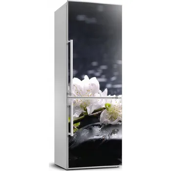 Fototapeta Samolepka/Tapeta na ledničku Květiny a kameny 70x190 cm