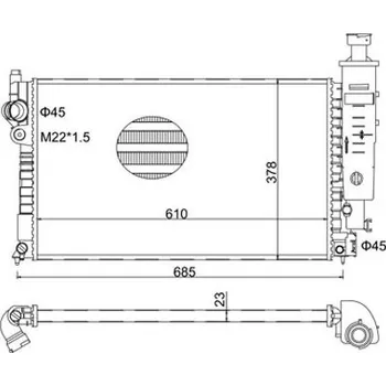Chladič motoru Chladič, chlazení motoru HART 601 636