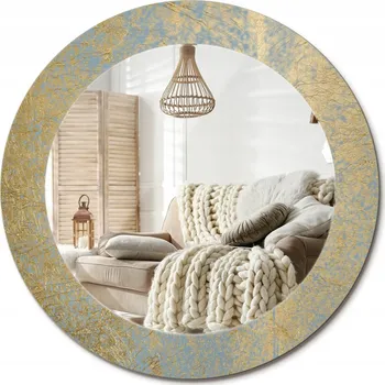 Zrcadlo Kulaté nástěnné dekorativní zrcadlo ve skleněném rámu průměr 60 cm, Loftový design