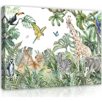 Obraz Obraz do dětského pokoje Zvířata Džungle 60x40