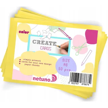 Kancelářský papír Barevný papír A6 Netuno 50 listů 250 g/m2