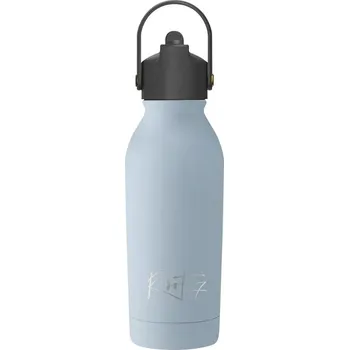 Termoska Termoska s brčkem, kovová, na nápoje, MODRÁ 350ml ROOT7