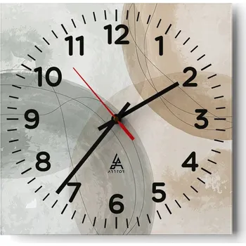 Hodiny Nástěnné hodiny do obýváku 40x40 Abstrakce Tiché hodiny Skleněné hodiny Bez hlučnosti