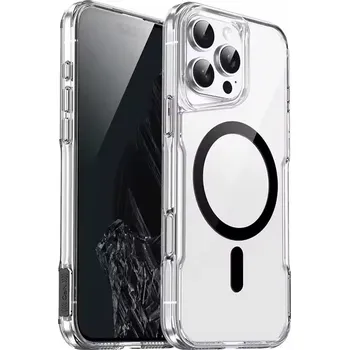 Pouzdro na mobilní telefon MagSafe prémiový průhledný kryt z tvrdého silikonu pro iPhone 14 Pro Barva: Černá