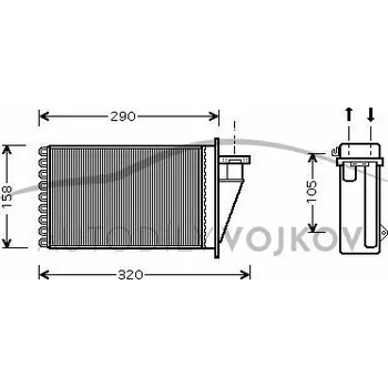 Výměník tepla Radiátor topení /-AC Fiat Multipla 1.6 16V Blupower