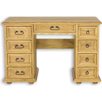 Psací stůl BR703 dřevěný psací stůl z přírodní borovice Drewmax (Povrch přírodní vosk)