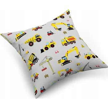 Povlak na dekorativní polštářek Povlak na polštářek "Jaśek" 40x40 cm, 100% Bavlna Bagry šedé