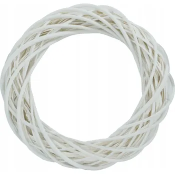 Věnec VĚNEC Z PROUTÍ ZÁKLAD KRUH BÍLÝ 40 cm