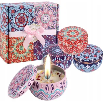 Svíčka 4x Świece sojowe sada dárek pro maminku k narozeninám vonné