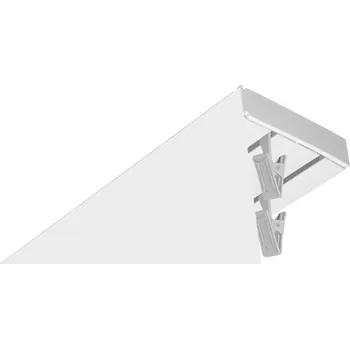 Obraz STROPNÍ LIŠTA ELEGANCE PVC DVOJITÁ 360 cm SADA ŽABKY + KRYCÍ LIŠTA 7,5 cm