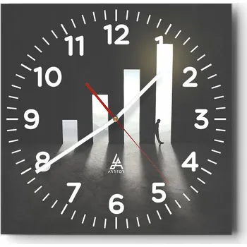 Hodiny Kuchyňské nástěnné hodiny 30x30 Biznis Skleněné hodiny do obýváku Moderní Tiché