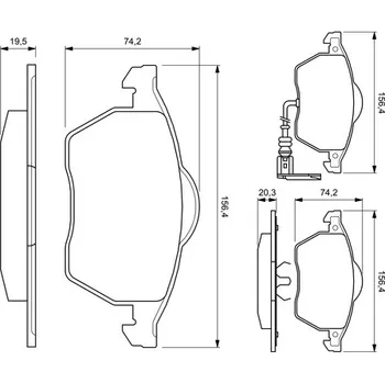 Brzdová destička BRZDOVÉ DESTIČKY BOSCH 0986424501