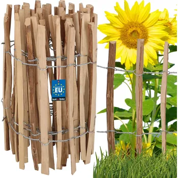 Plot Lískový plot oplocení obruba palisáda břidlice 50 cm - 50 cm \ 7-8 cm