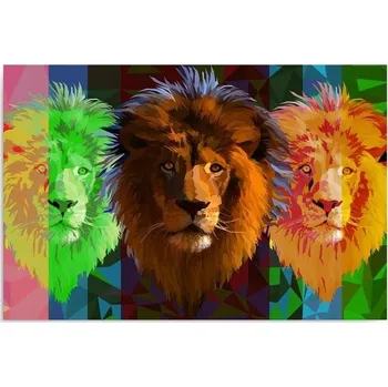 Obraz Tištěný obraz 40x30 tři lvi zvířata motiv