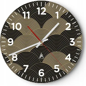 Hodiny Kuchyňské nástěnné hodiny 30x30 Abstrakce Moderní skleněné hodiny Tiché