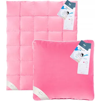 Polštář AMZ přikrývka s polopuchýřem Mr. Pillow 155x200 cm - růžová