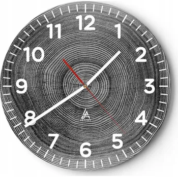 Hodiny Nástěnné hodiny do obýváku 40x40 Strom Kulatý Skleněné hodiny Loft Tiché