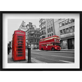 Obraz Obraz dekorace na zeď: Veterán americký autobus v ulici, 70x50 cm