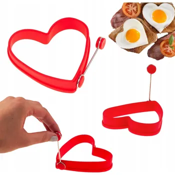 Silikonová formička ve tvaru srdce na vejce Decortrend