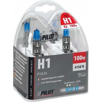 Autožárovka Halogenové žárovky Pilot Blu-Xe H1 100W, 2 ks