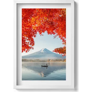 Obraz Obraz na zeď Dekorace Krajina hora Fuji pod červeným stromem 40x60 cm