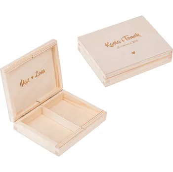 Dárková krabička Hnědá Krabička na snubní prsteny Bartu