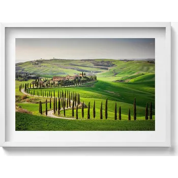 Obraz Dekorativní nástěnný obraz v rámu s grafikou: Italská krajina, 70x50 cm