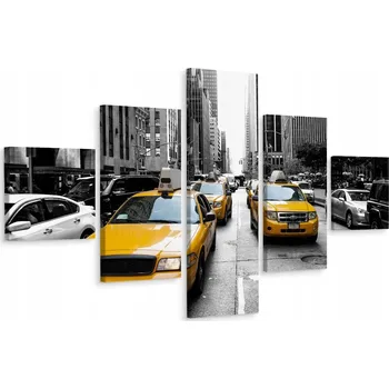 Obraz Vícedílný obraz Město Taxi Pohled 3D Dekorace 150x90
