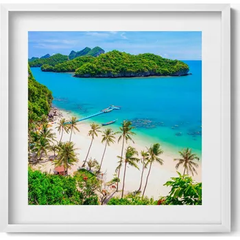 Obraz Obraz na zeď v bílém rámu Národní park Koh Samui Thajsko 50x50 cm