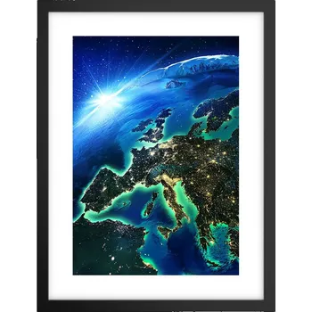 Obraz Obraz plakát v černém rámu do obýváku 30x40 kosmos foto plakáty na zeď