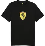 Pánské triko Puma FERRARI RACE COLORED BIG SHIELD TEE S Černá, Žlutá, Bílá