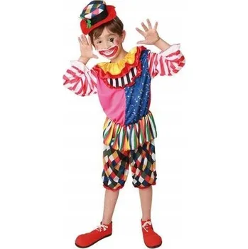 Karnevalový kostým Kostým klaun pro chlapce, zábavný karnevalový kostým 128