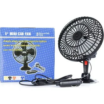 Domácí ventilátor AUTO VENTILÁTOR OTOČNÝ 12V 5''