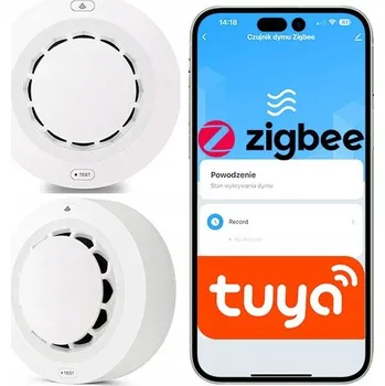 IP kamera Detektor kouře se sirénou na baterie ZIGBEE TUYA smart