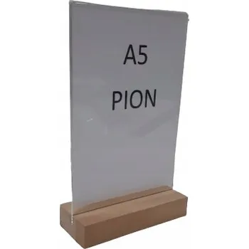 STOJAN NA LETÁKY A5 VERTIKÁLNÍ PLEXI DŘEVO