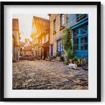 Obraz Závěsný obraz na zeď dekorace do bytu Ulice starého městečka 50x50 cm