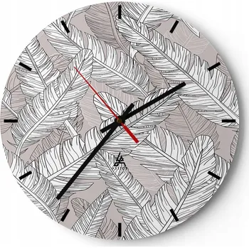 Hodiny Nástěnné hodiny do kuchyně 30x30 Abstrakce Skleněné hodiny do obýváku Tiché