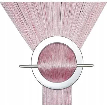 Záclona ZÁCLONY ŠPAGETY ZÁCLONA Špagetová hladká 150x250 výška růžová světlá