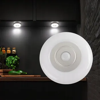 Lampička LED lampička na akumulátor s PIR senzorem pod skříňku, bílá studená