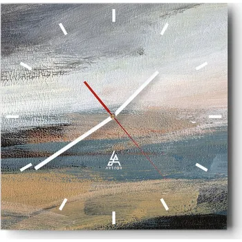 Hodiny Velké nástěnné hodiny 40x40 cm Umělecké skleněné hodiny Čtvercové Tiché