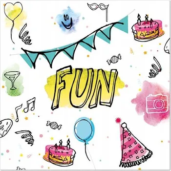 Papírový ubrousek Párty ubrousky narozeninové 33 x 33 cm 20 ks