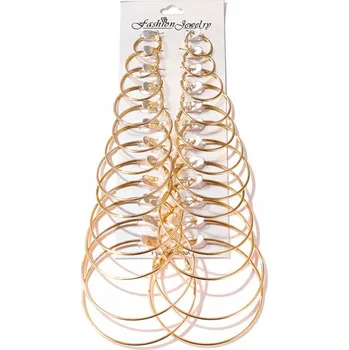 Náušnice ZLATÉ KRUHOVÉ NÁUŠNICE OCEL CHIRURGICKÁ SADA